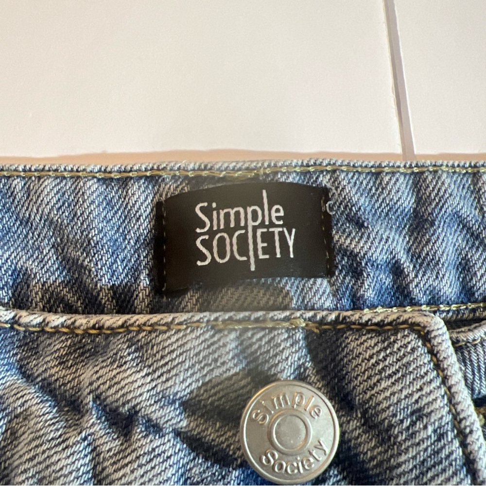 High Rise Blue Distressed Jeans - Picture 4 of 15